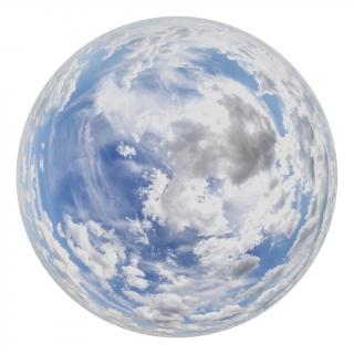 16K blue clouded skydome HDRi panorama